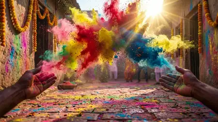 Happy Holi Poster Background 2026 - Free Holi Poster Background Download