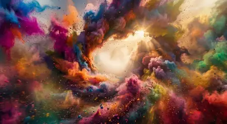 Happy Holi Poster Background With Text Space - Free Holi Poster Background Download