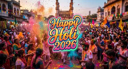 Free Happy Holi Wishes 2026 Best Instagram Bio Line Background Image Download