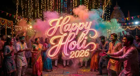 Free Happy Holi Wishes 2026 Caption For Instagram Reels Background Image Download