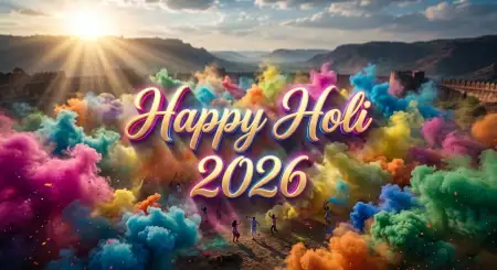 Free Happy Holi Wishes 2026 Colorful Festival Greeting Ideas Background Image Download