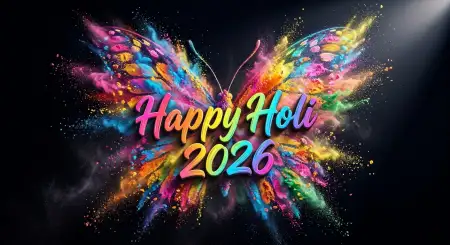 Free Happy Holi Wishes 2026 Colorful Quotes For Festival Celebration Background Image Download