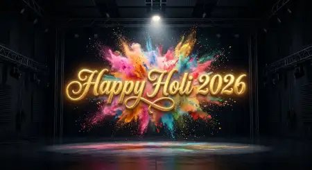 Free Happy Holi Wishes 2026 Corporate Greeting Message Format Background Image Download