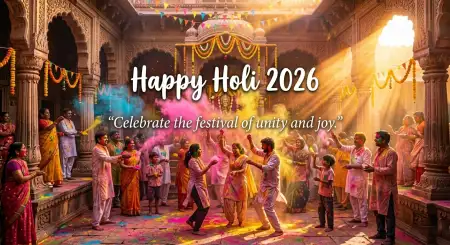 Free Happy Holi Wishes 2026 Family Celebration Message Ideas Background Image Download