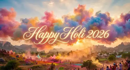 Free Happy Holi Wishes 2026 Festival Quotes With Vibrant Background Background Image Download