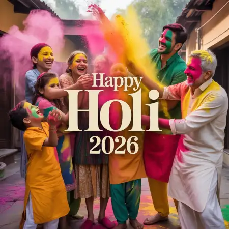 Happy Holi Wishes 2026 For Family - Free Happy Holi Wishes 2026 Download