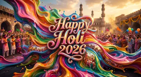 Free Happy Holi Wishes 2026 Indian Culture Festival Message Background Image Download