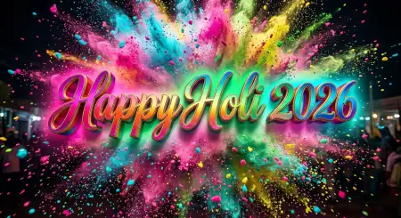 Free Happy Holi Wishes 2026 Inspirational Quotes In English Background Image Download