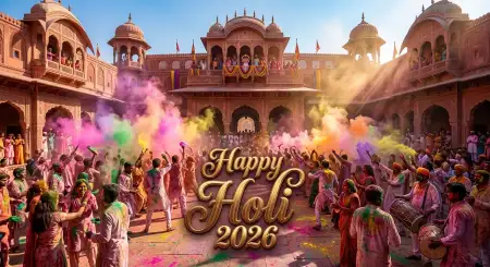 Free Happy Holi Wishes 2026 Instagram Carousel Post Content Background Image Download