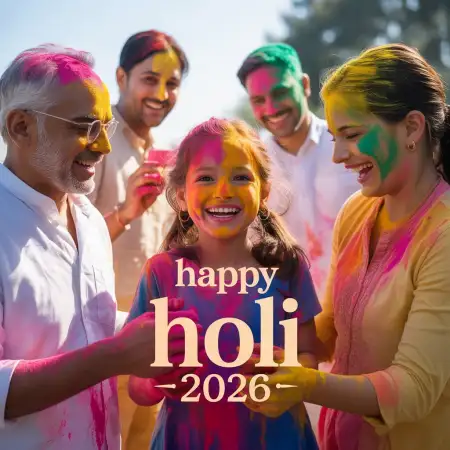 Happy Holi Wishes 2026 Modern Greeting - Free Happy Holi Wishes 2026 Download