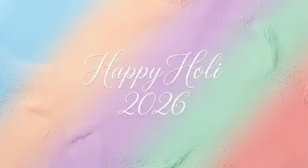 Free Happy Holi Wishes 2026 Printable Greeting Card Text Background Image Download