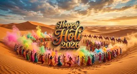 Free Happy Holi Wishes 2026 Spiritual Holi Blessing Message Background Image Download