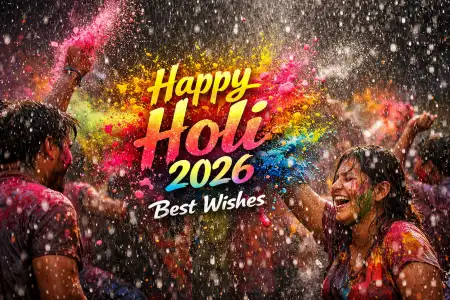 Happy Holi Wishes 2026 Stylish Font Text - Free Happy Holi Wishes 2026 Download