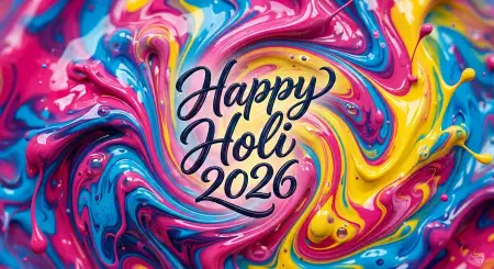 Free Happy Holi Wishes 2026 Stylish Text For Greeting Card Design Background Image Download