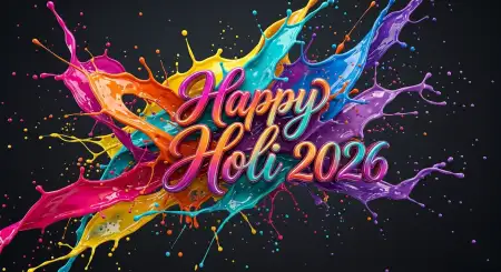 Free Happy Holi Wishes 2026 Trending Festival Quotes Background Image Download