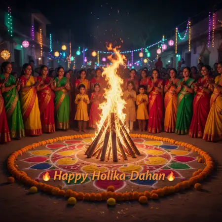 Happy Holika Dahan 2026 Greeting Images - Free Happy Holika Dahan Download