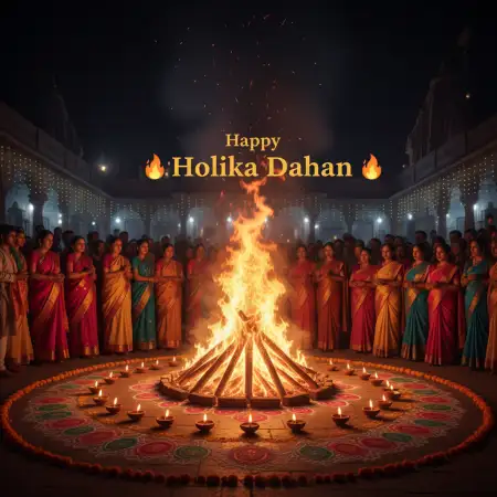 Happy Holika Dahan Fire Ritual Images - Free Happy Holika Dahan Download