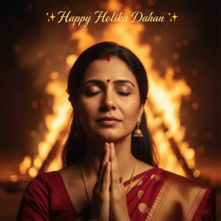 Happy Holika Dahan Greeting Poster Hd - Free Happy Holika Dahan Download