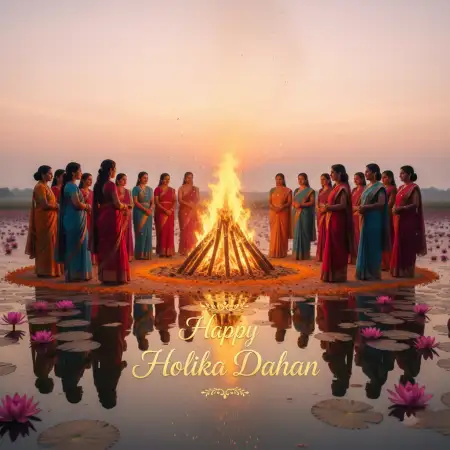 Happy Holika Dahan Religious Greeting Card - Free Happy Holika Dahan Download