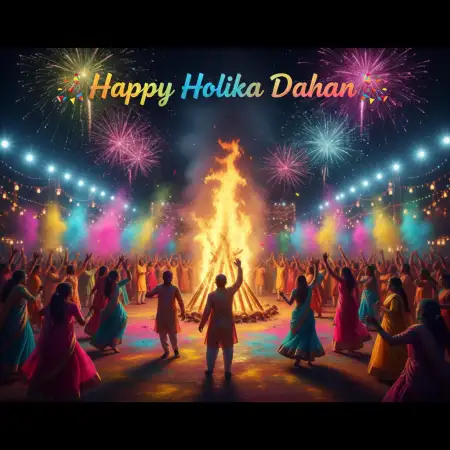 Happy Holika Dahan Stylish Poster Background - Free Happy Holika Dahan Download