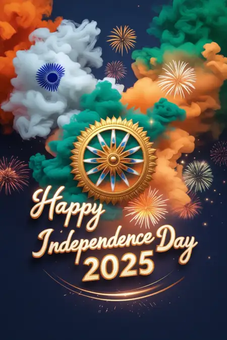 Happy Independence Day 2025 Indian Tricolor Background - Free Happy Independence Day 2025 Download
