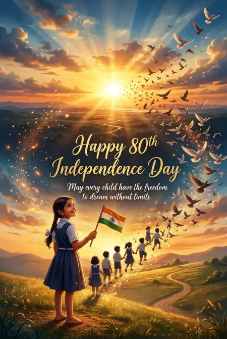 Free Happy Independence Day 2026 School Invitation Image Download