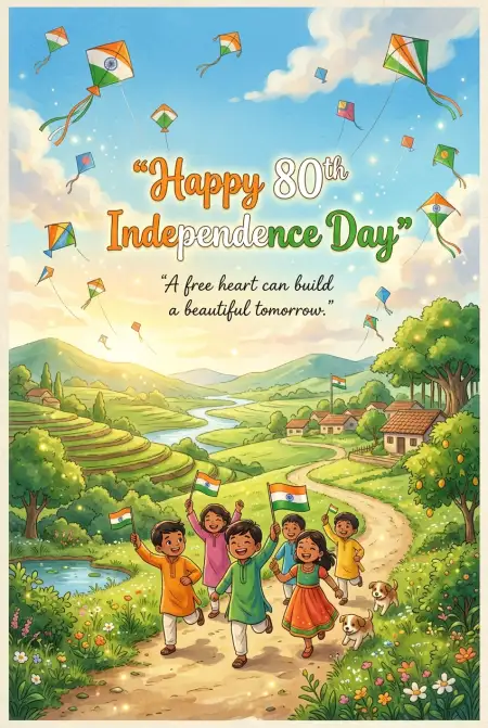 Free Happy Independence Day 2026 School Poster Image Download