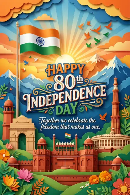 Free Happy Independence Day 2026 Tricolor Background Image Download