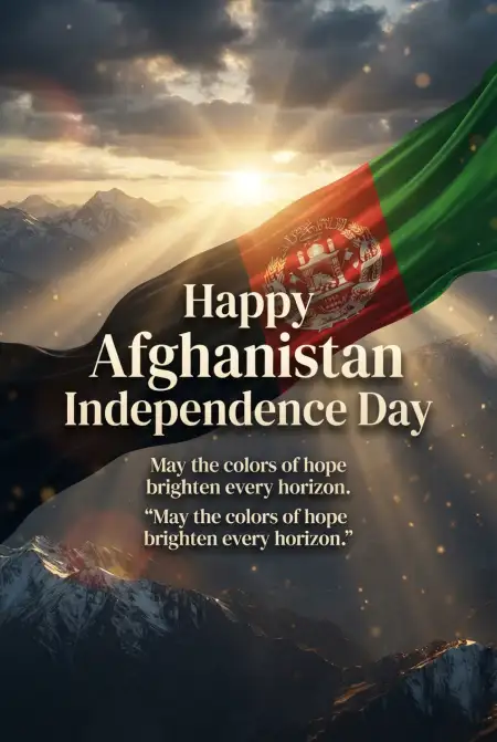Happy Independence Day Afghanistan Instagram Post - Free Afghan Independence Day 2026 Download