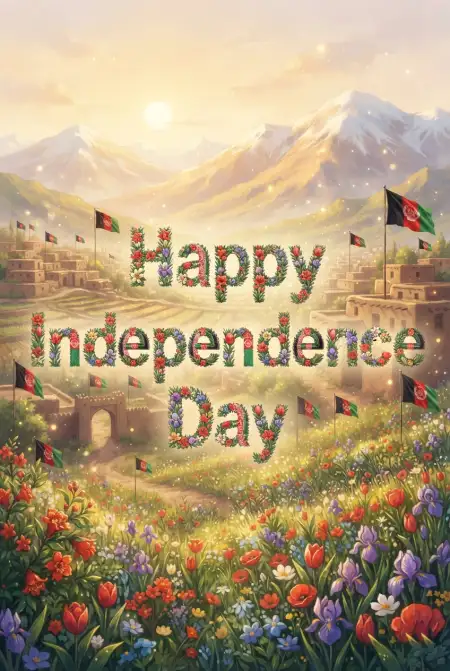Happy Independence Day Afghanistan Modern Social Media Image - Free Afghan Independence Day 2026 Download