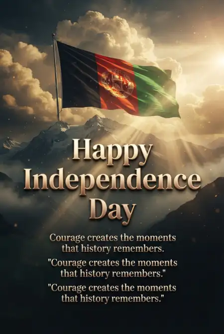 Happy Independence Day Afghanistan Patriotic Social Media Post - Free Afghan Independence Day 2026 Download