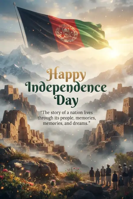 Happy Independence Day Afghanistan Social Media Post - Free Afghan Independence Day 2026 Download