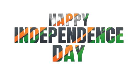 Free Happy Independence Day Tricolor Text Png 2 Transparent PNG Download