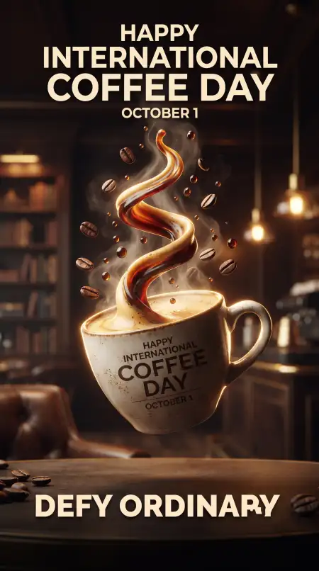happy international coffee day 2026 design - Happy International Coffee Day 2026 Quotes
