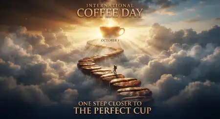happy international coffee day 2026 wishes design - International Coffee Day 2026 Greetings And Wishes