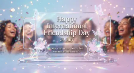Free Happy International Friendship Day Wishes Template Image Download
