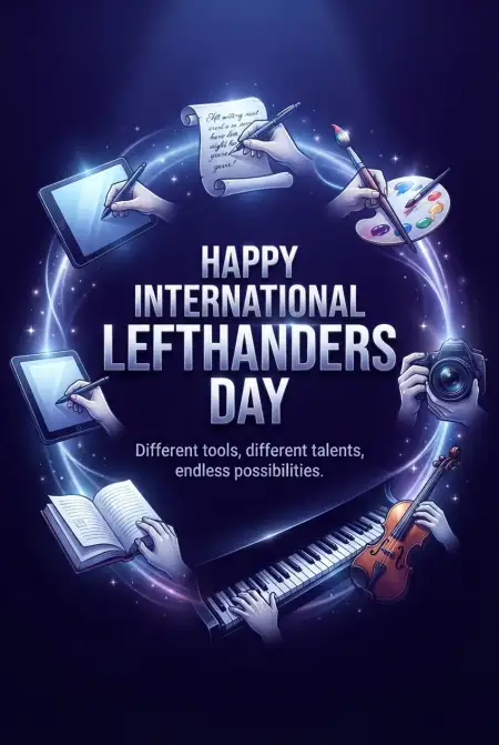Happy International Lefthanders Day 2026 - Free International Lefthanders Day 2026 Download