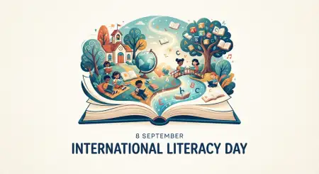 happy international literacy day social media post