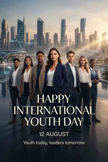 Happy International Youth Day 2026 Facebook Post - Free International Youth Day 2026 Download