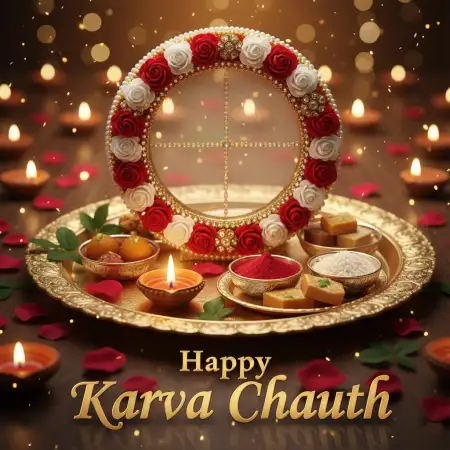 Happy Karva Chauth Romantic Wallpaper For Wife - Free Wallpaper Wallpaper Download