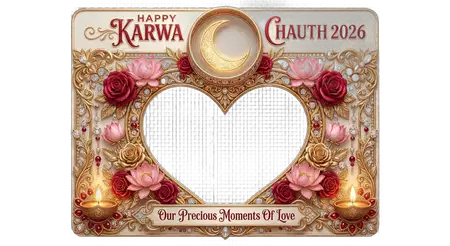 happy karwa chauth 2026 decorative border png - Happy Karwa Chauth 2026