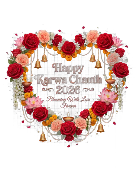 happy karwa chauth 2026 golden glitter text png
