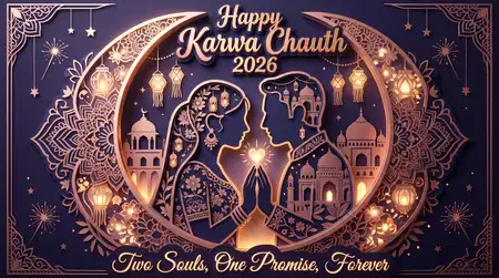 happy karwa chauth 2026 romantic couple silhouette - Happy Karwa Chauth 2026