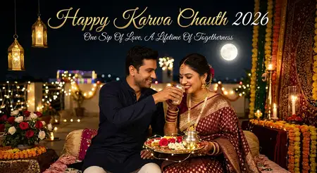 happy karwa chauth 2026 romantic couple - Happy Karwa Chauth 2026
