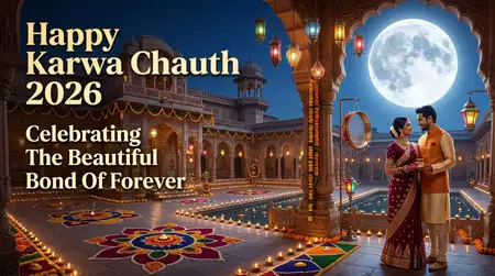 happy karwa chauth 2026 traditional puja decoration - Happy Karwa Chauth 2026
