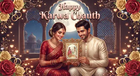 happy karwa chauth beautiful wishes for wife - Happy Karwa Chauth Wishes For Social Media