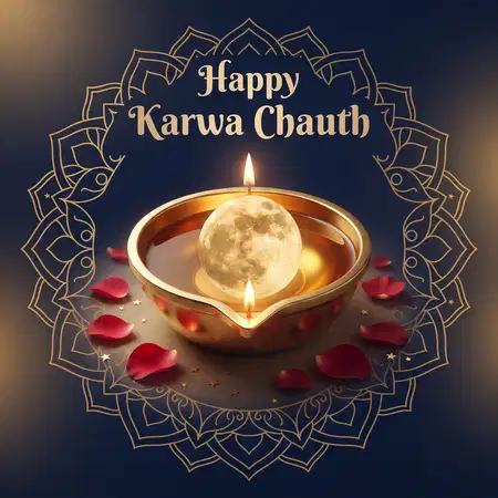 happy karwa chauth moonlight romantic greetings