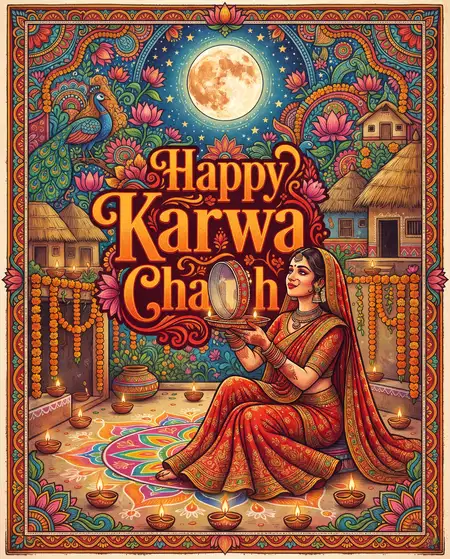 happy karwa chauth moonrise celebration greetings