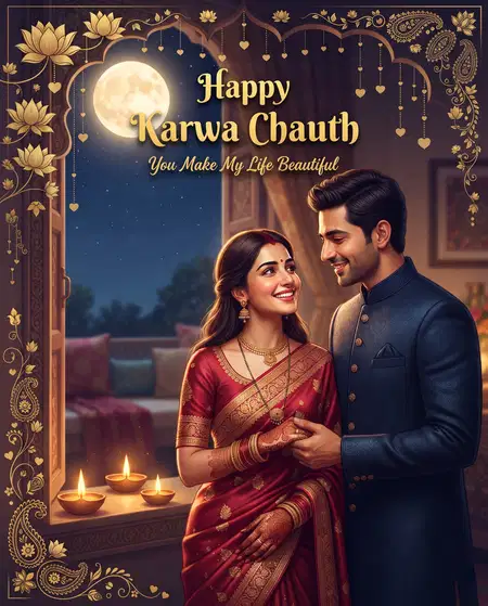happy karwa chauth whatsapp status for wife - Happy Karwa Chauth Wishes For Social Media