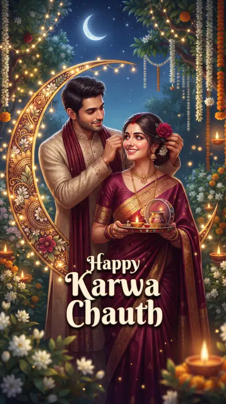 happy karwa chauth wishes for whatsapp sharing - Happy Karwa Chauth Wishes For Social Media